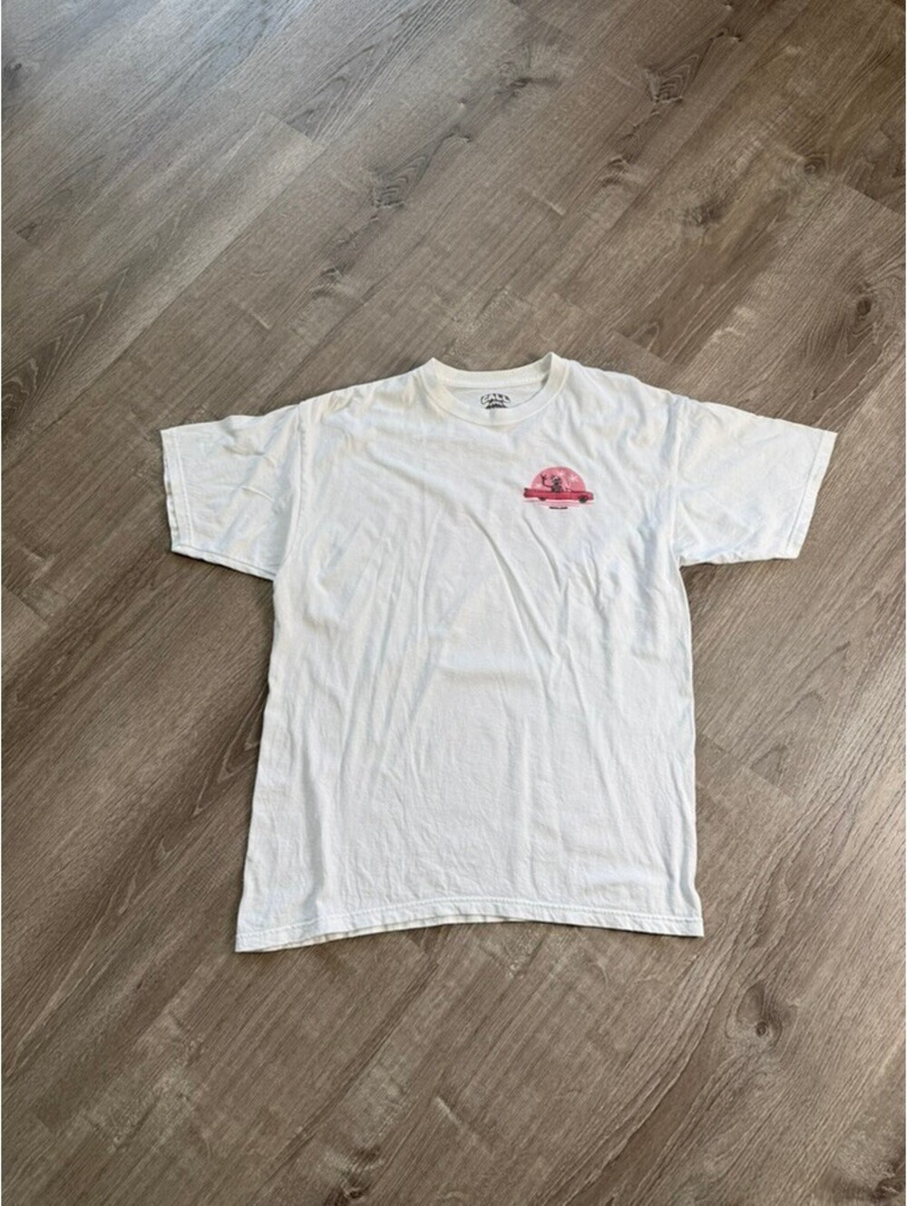 Call Your Mother White Cotton Graphic T-Shirt Large